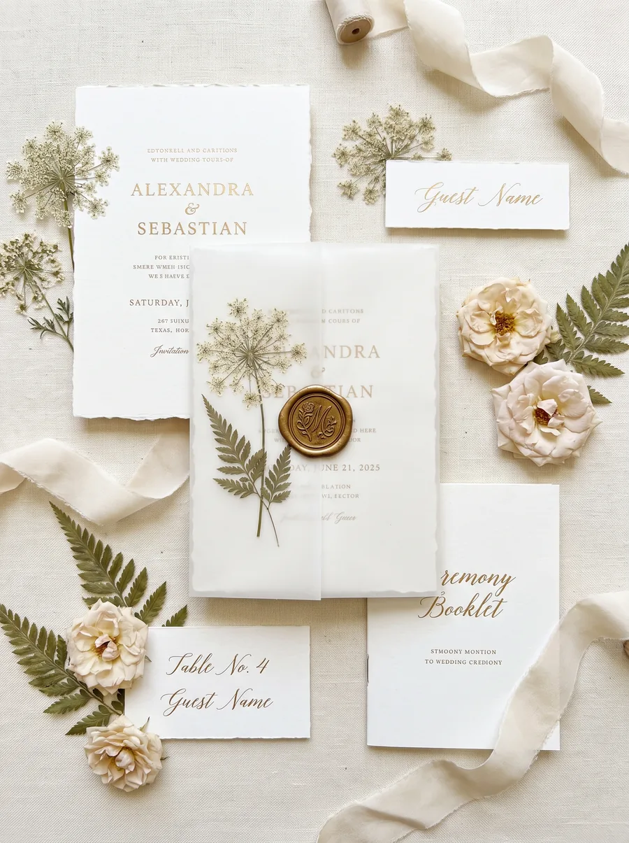 Elegant wedding stationery suite
