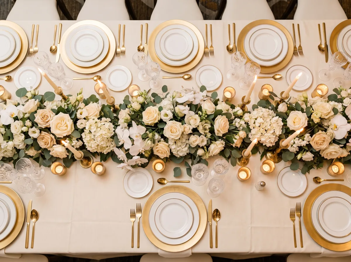 Wedding reception tablescape